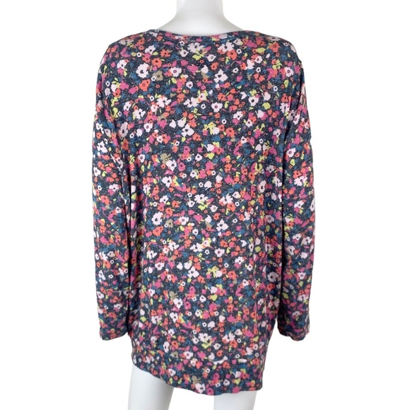 Lane Bryant Crossover Hem Floral Lightweight Sweater / Knit Top - Picture 4 of 5